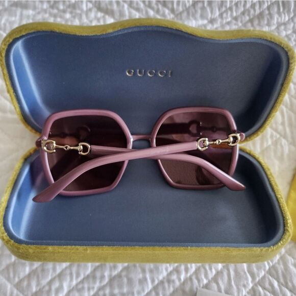 Gucci sunglasses new in case vintage mauve - Picture 2 of 5